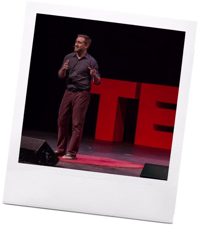 Michael speaking at TED
